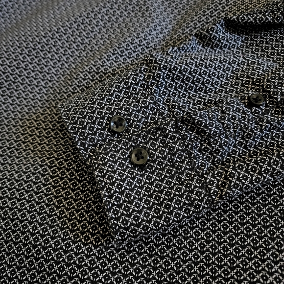 Express Button Down Shirt - Navy Blue Pattern - Picture 4 of 6